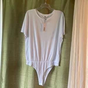 BB Dakota Short Sleeve Bodysuit White XL